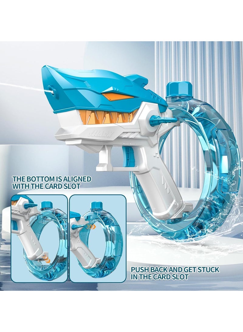 Electric Water Gun,Shark Shape Water Guns for Adults Kids,Strong Power,Large Capacity Water Gun,Up to 10m Long Range,Summer Water Gun Toys,Pool Beach Outdoor Party Toys Kids Ages 8-12,Blue