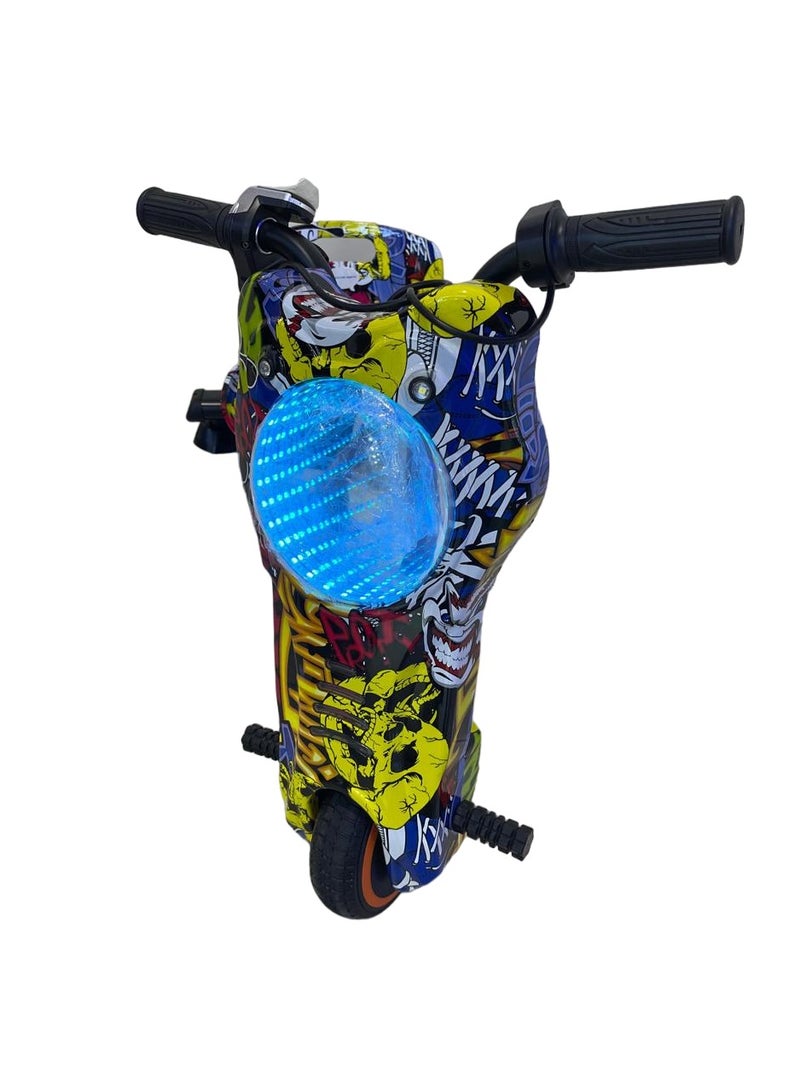 Shard small Drifting Scooter 3 Wheel Electric Scooter - 3 Lights - Shock Absorber Safety Gears Speed Up To 20KM/h Driving Modes- Bluetooth- Speaker mix color 2