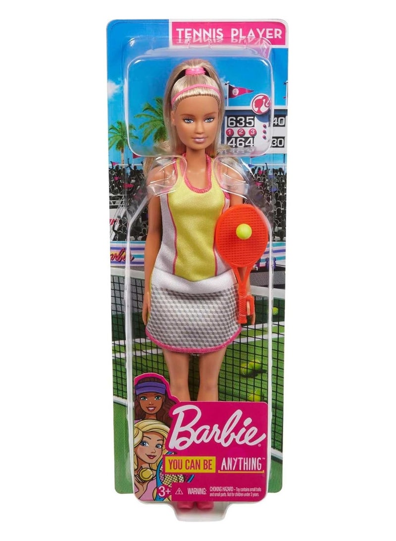Barbie Tennis Player Doll With Racket And Ball