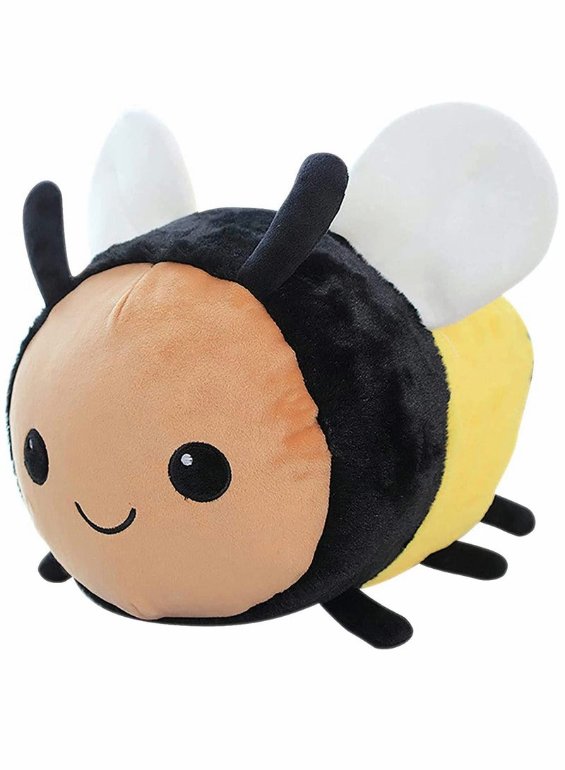 Bee Plush Toy Super Soft Bee Plush Doll Kawaii Honeybee Plush Pillow Cushion Animal Stuffed Plush Doll Halloween Birthday Gift for Kids Boys Girls 30cm