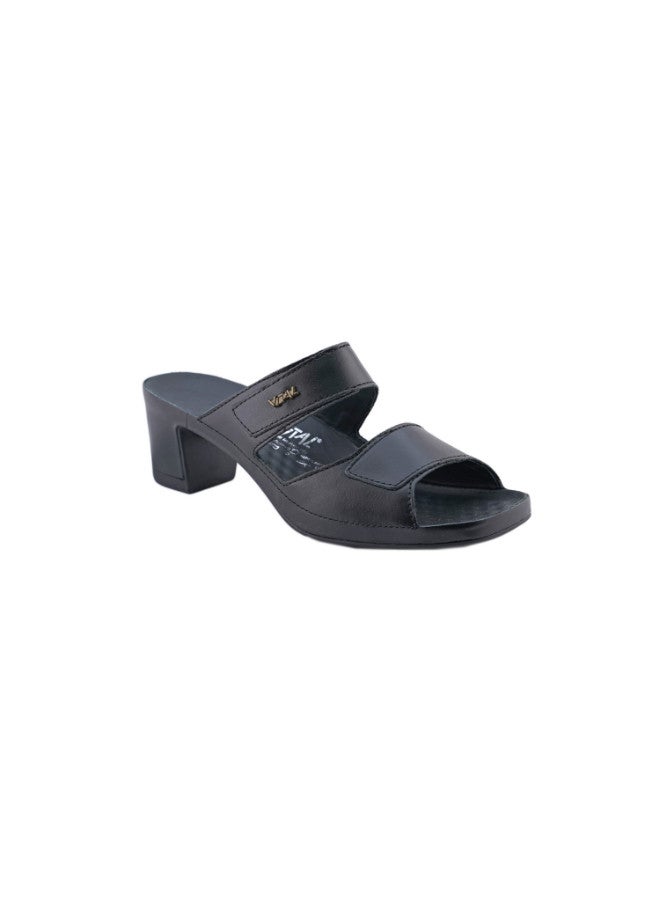 148-36 Vital Ladies Block Heel Sandals 0520 Black