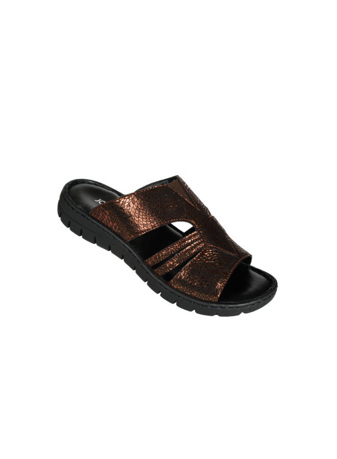 071-2233 Josef Seibel Ladies Casual Flat Sandals 93470 Black/Kombi Bronze