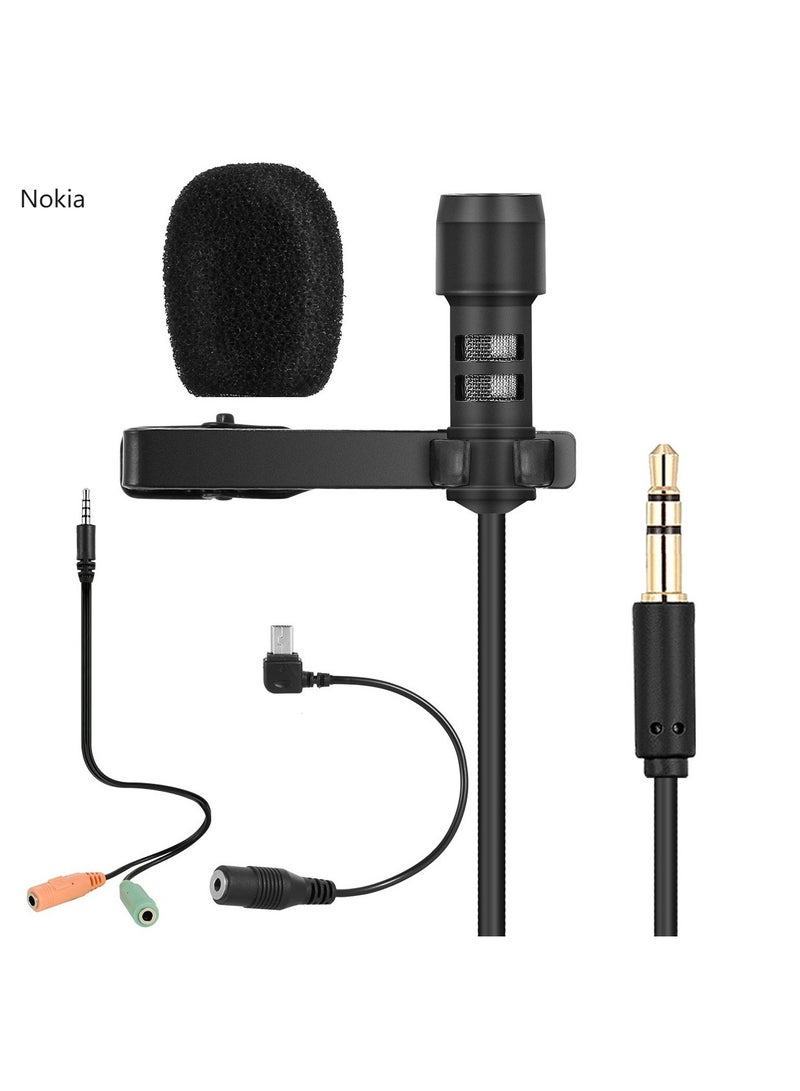 Wired Noise Canceling Clip On Microphone