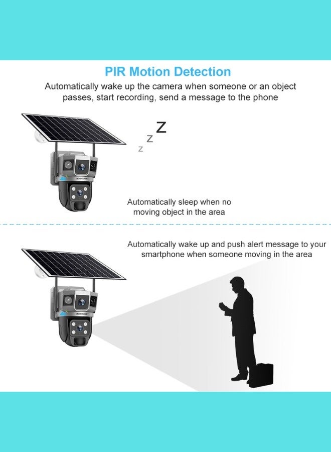 4G Sim Card Solar Camera,Solar Powered Outdoor Security Camera