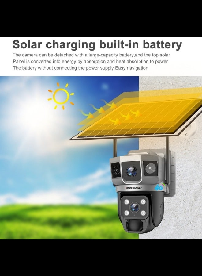 4G Sim Card Solar Camera,Solar Powered Outdoor Security Camera