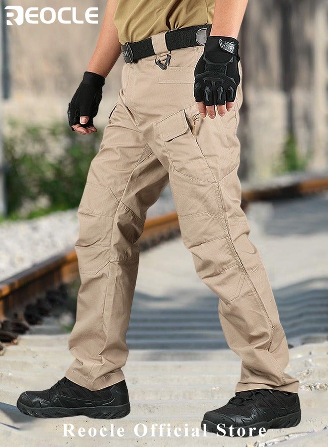 Men's Tactical Pants Lightweight Performance Pants with Multi Cargo Pockets Anti-rip Waterproof Military Combat Cargo Work Hiking Pants