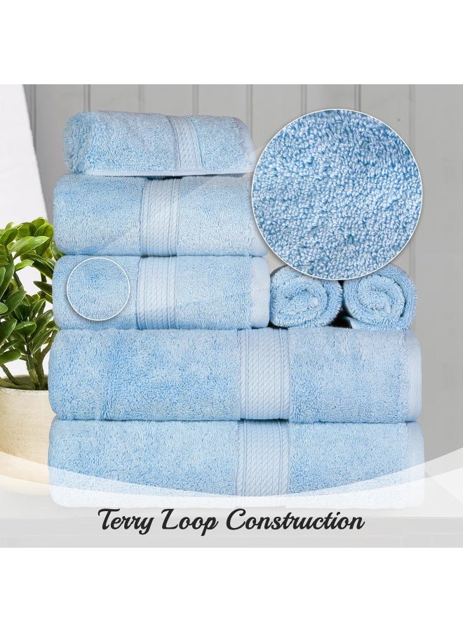 Madison Ts Towel Set 3Pc Light Blue