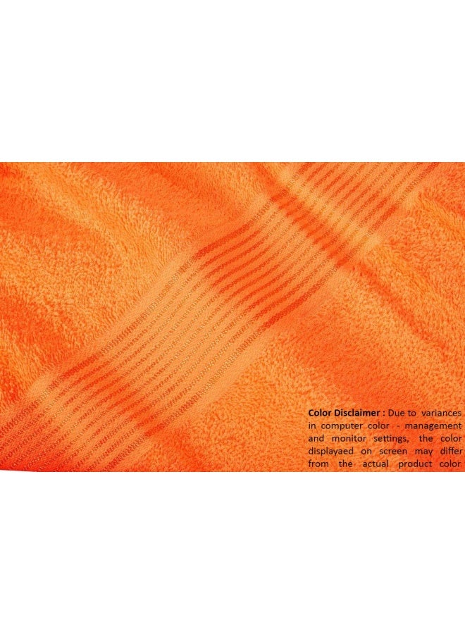 Elvana Home Ultra Soft 6 Pack Cotton Towel Set Contains 2 Bath Towels 28X55 Inch 2 Hand Towels 16X24 Inch And 2 Wash Coths 12X12 Inch Ideal For Everyday Use Compact And Lightweight Orange