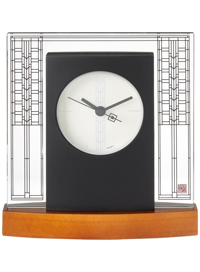 Bulova B7750 Glasner House Frank Lloyd Wright Clock, Light Cherry Stain