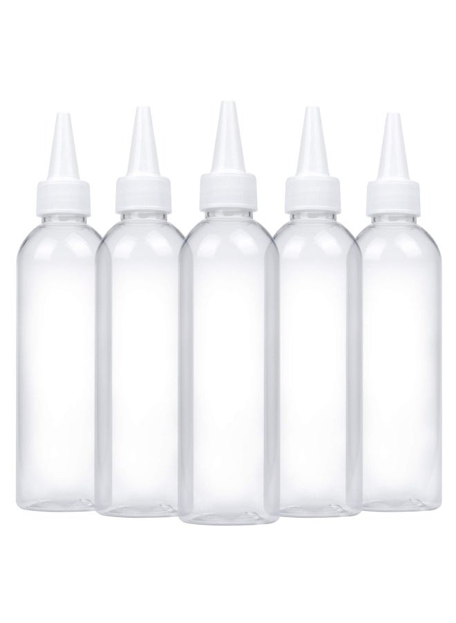 6.7Oz/200Ml Clear Plastic Bottles Applicator With Twist Top Cap Bpa Free For Hair Oils And Liquids 5 Pack