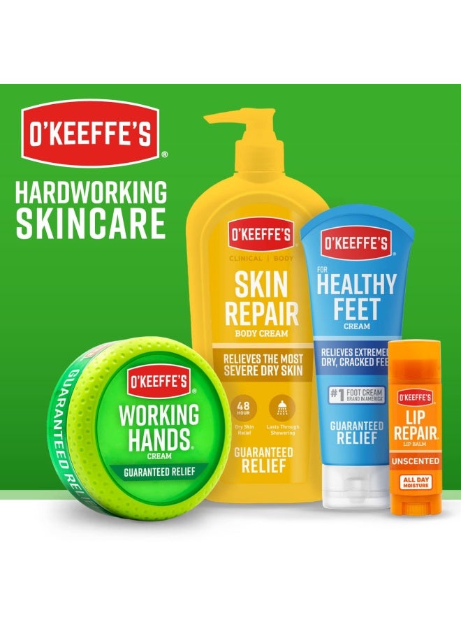 O Keeffe S Healthy Feet Foot Cream For Extremely Dry Cracked Feet 3.2 Ounce Jar  Pack Of 6