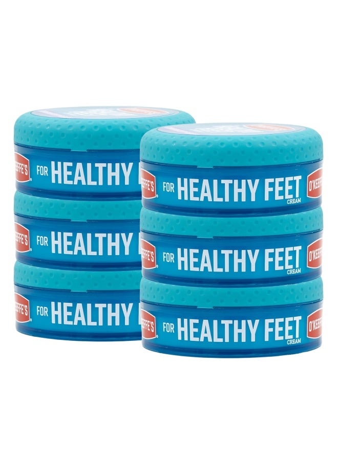 O Keeffe S Healthy Feet Foot Cream For Extremely Dry Cracked Feet 3.2 Ounce Jar  Pack Of 6
