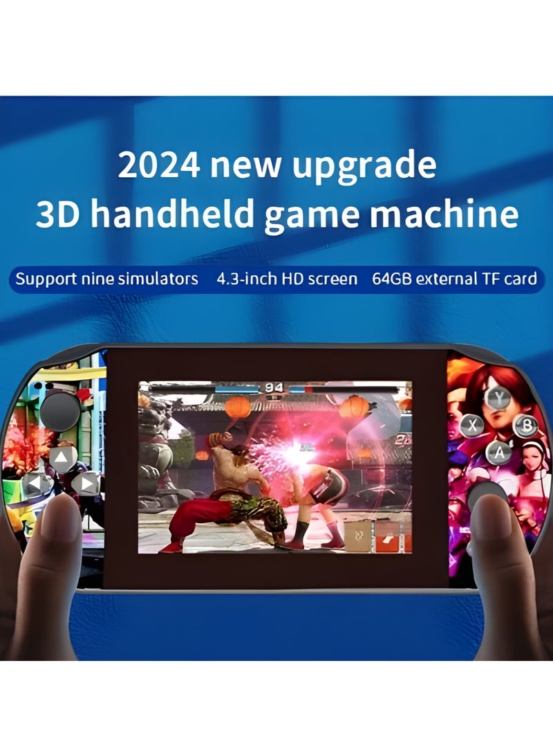 New Handheld Game Console 4.3 IPS Screen Support 64G TF Card 10000+ Video Games 3000mAh Battery Capacity Portable Game Console