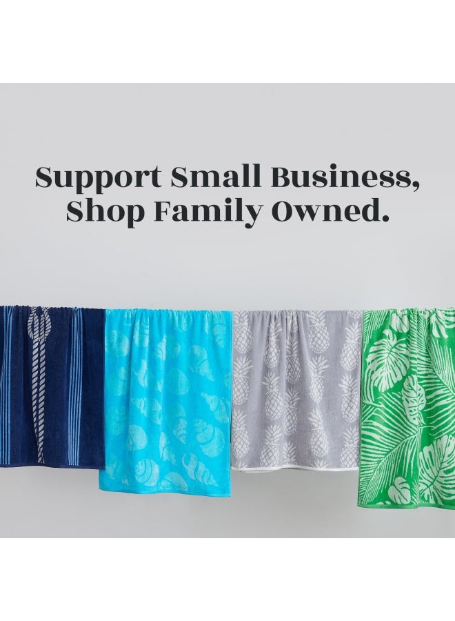 Towel 100% Cotton Large Beach Towel Set Of 2 Palm Beach Towels For Adults And Absorbent Velour Pool Towels Lightweight Quick Dry Beach Towel Pack Green Palm And Stripe