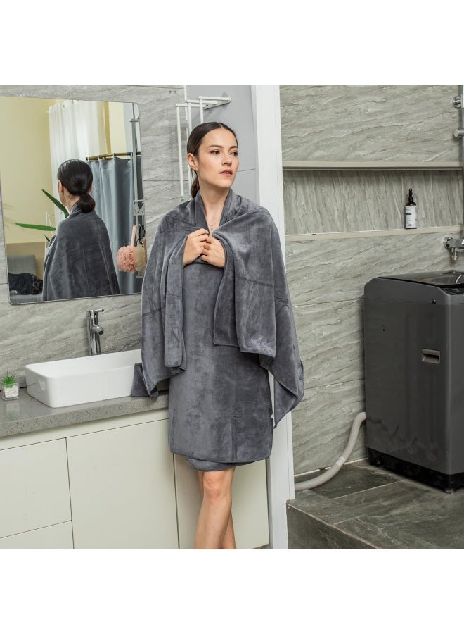 Microfiber Bath Towel 2 Pack30 X 60 Oversized Soft Super Absorbent And Fast Drying No Fading Multipurpose Use For Sports Travel Fitness Yoga 30 In X 60 In Grey 2 Count Grey