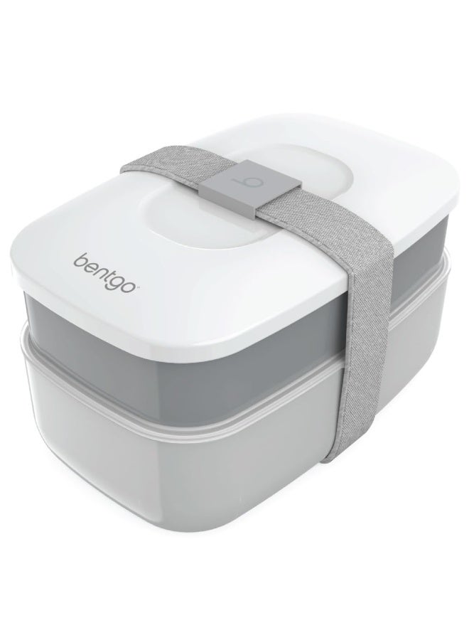 Bentgo All-In-One Stackable Lunch Bento Box  Grey