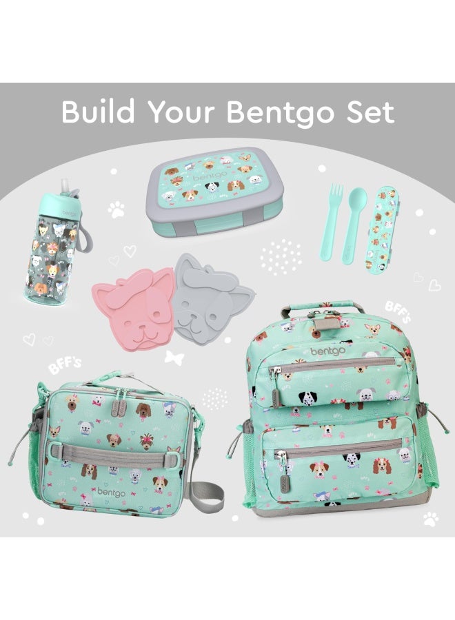 Kids Prints Leak Proof 5 Compartment Bento Style Kids Lunch Box Ideal Portion Sizes For Ages 3 To 7 Bpa Free Dishwasher Safe Food Safe Materials Puppy Love