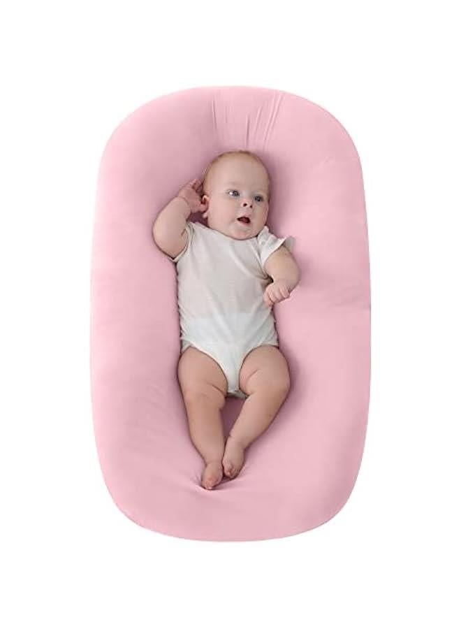 Moon Baby Lounger and Infant Floor Seat for 0-6 Months Baby, Pink