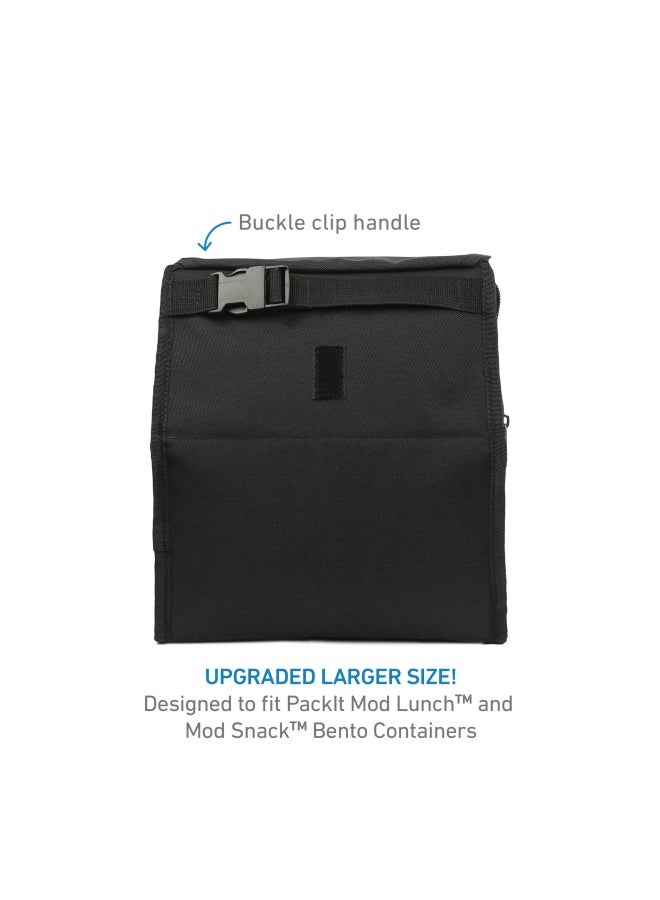 Packit Freezable Lunch Bag With Zip Closure 1 Count Black Itp-019