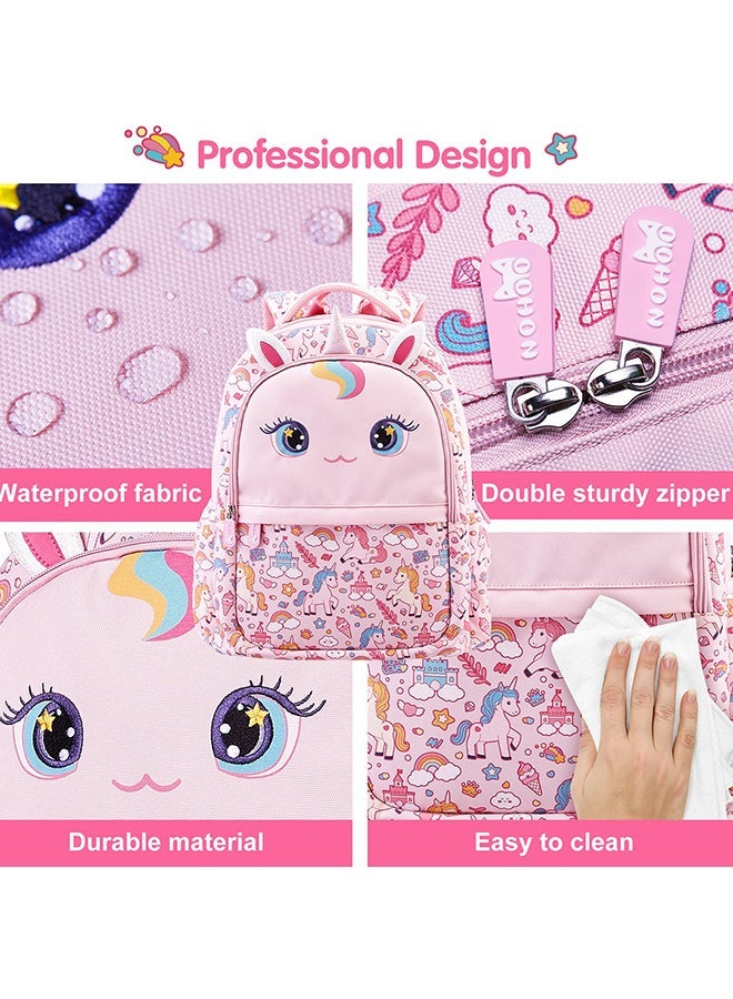 Kids 16 Inch School Bag Unicorn - Pink