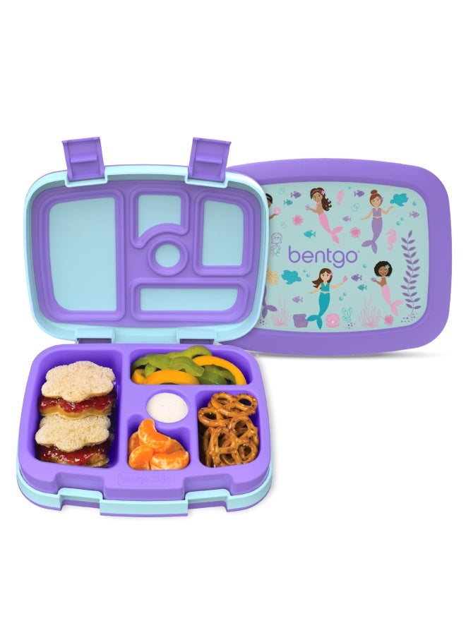 Kids Prints Leak-Proof  5-Compartment Bento-Style Kids Lunch Box - Ideal Portion Sizes For Ages 3 To 7 - Bpa-Free  Dishwasher Safe  Food-Safe Materials  Mermaids In The Sea