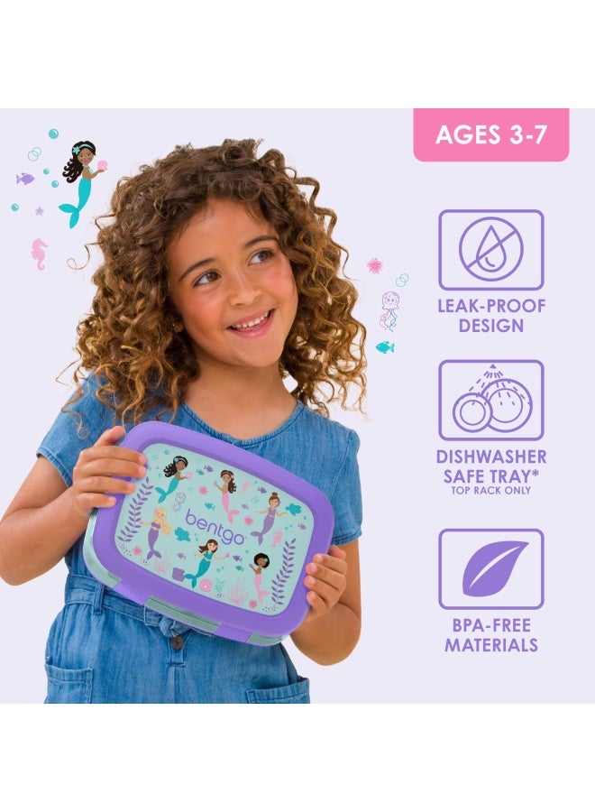 Kids Prints Leak-Proof  5-Compartment Bento-Style Kids Lunch Box - Ideal Portion Sizes For Ages 3 To 7 - Bpa-Free  Dishwasher Safe  Food-Safe Materials  Mermaids In The Sea