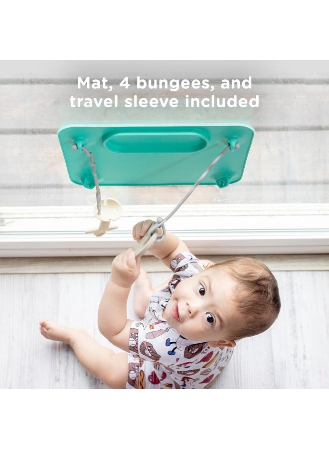 MAT Silicone Suction Placemat for Babies  Toddlers with 4 Adjustable Tethers to Attach Toys Keep Toys Off The Floor Diswasher Safe BPA Free Includes Travel Sleeve Pewter