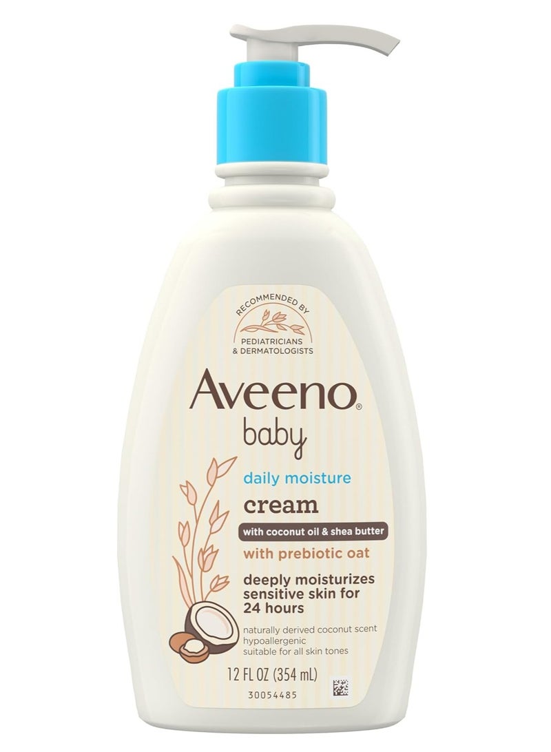 Aveeno Baby Daily Moisture Cream with Coconut Oil & Shea Butter 12 Fl Oz (354 Ml)