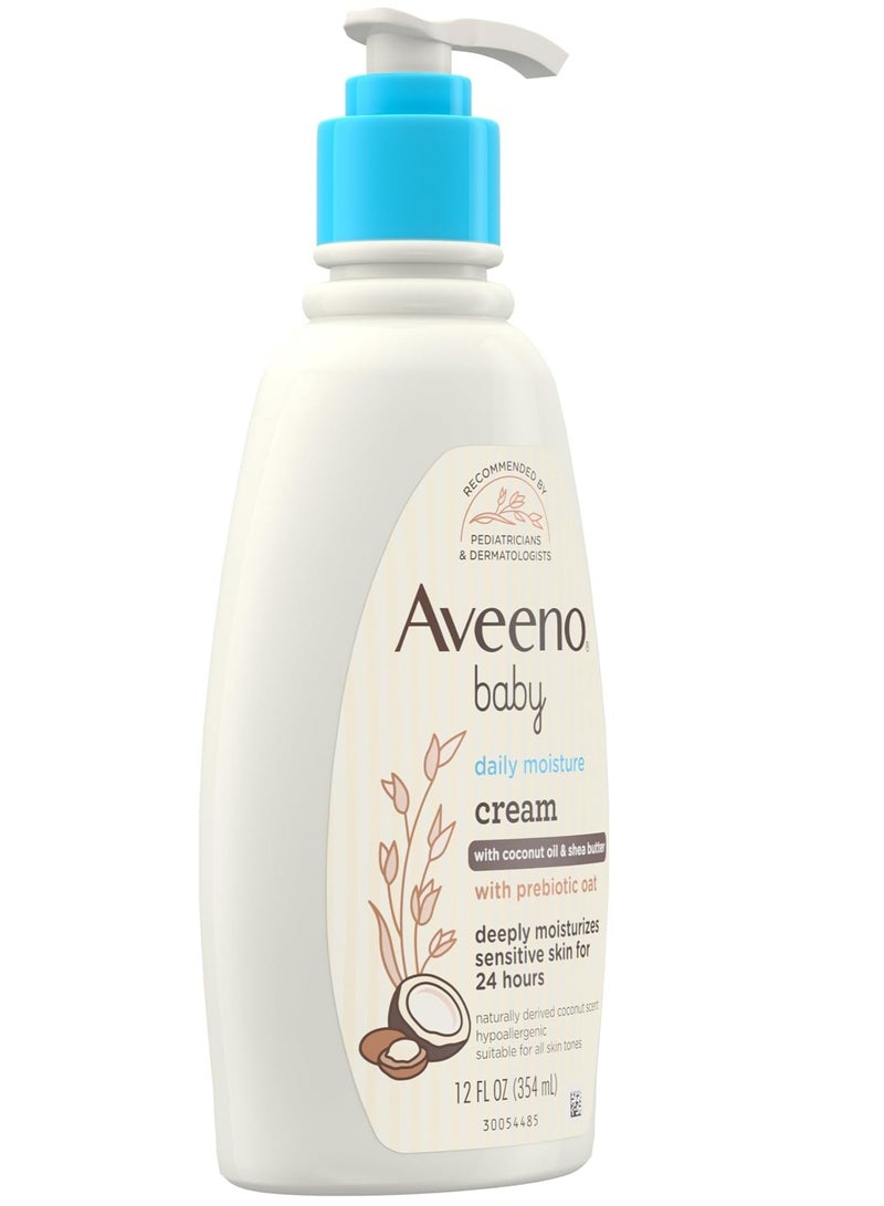 Aveeno Baby Daily Moisture Cream with Coconut Oil & Shea Butter 12 Fl Oz (354 Ml)