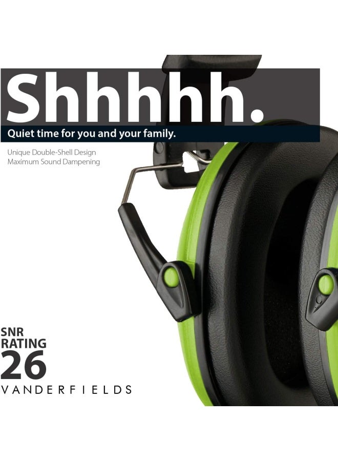 Vanderfields Hearing Protection - Noise Protection Headphones - Passive Earmuffs Child - Capsule Ear Protectors School, Drums, Autists, Concert, Boys, Girls - 3-16 Years - 26 Db Snr