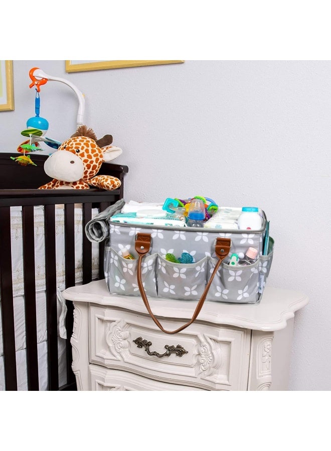 Moteph Moteph Extra Large Diaper Caddy, Craft, Toy Organizer With Zip-Top Cover With Waterproof Wet/Dry Bag - Perfect For Baby Shower