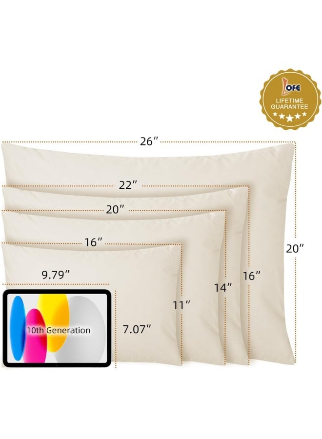 Organic Buckwheat Pillow For Sleeping Queen Size 20''X26'' Adjustable Lo Feet Breathable For Cool Sleep Cervical Support For Back And Side Sleepers Tartary Buckwheat Hulls