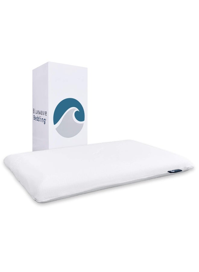 Ultra Slim Full Pillow Bluewave Bedding Ultra Slim Gel Infused Memory Foam Pillow Full Pillow Hypoallergenic Thin And Flat Pillow