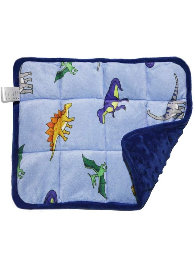 Weighted Lap Pad For Kids 5 Pound Travel Size Mini Weighted Lap Blanket Blue Dinosaur 16 X22 For Kids Boys Sensory Gifts