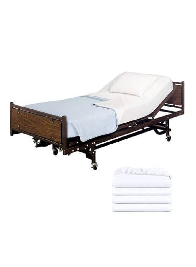 Shopbedding Fitted Hospital Bed Sheets - Soft Knitted Jersey Sheet 4 Pack