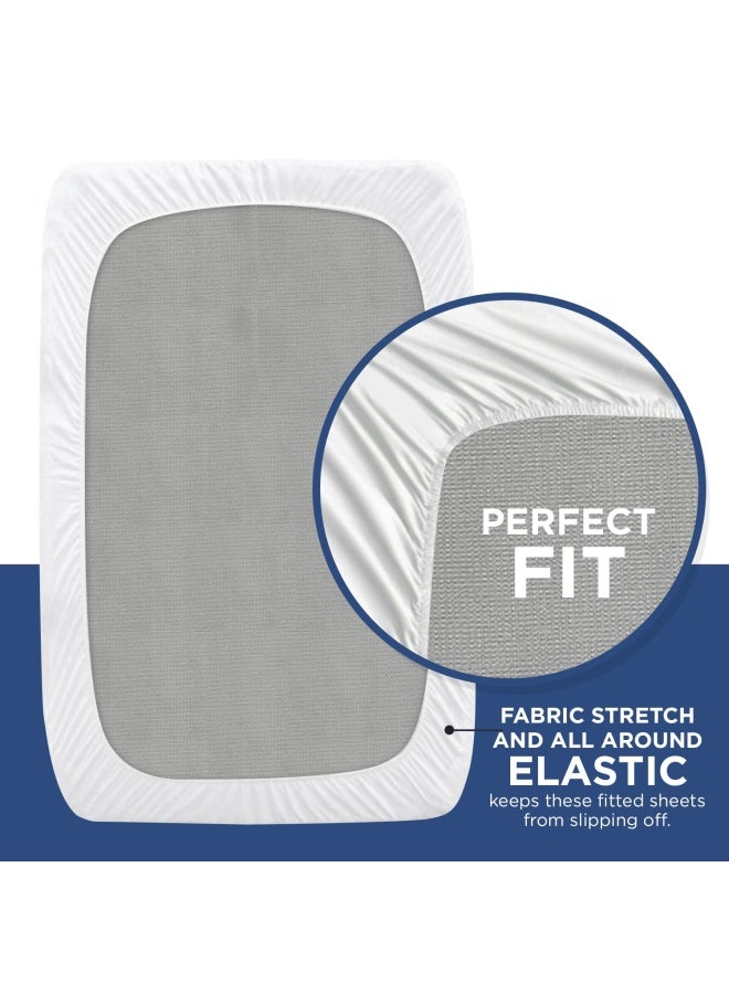 Shopbedding Fitted Hospital Bed Sheets - Soft Knitted Jersey Sheet 4 Pack