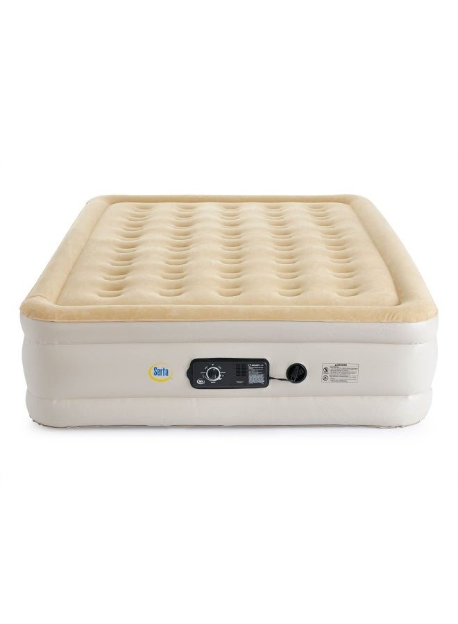 Raised Air Mattress with Never Flat Pump   Luxury Inflatable Mattress with Built in Air Pump to Ensure a Good Night s Rest   Heavy Duty Blow Up Mattress with Self Inflating Pump