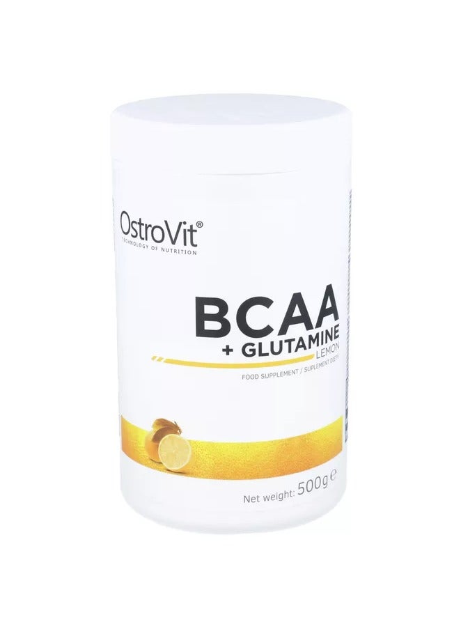 OstroVit BCAA+ Glutamine 500g Lemon Flavor 50 Serving