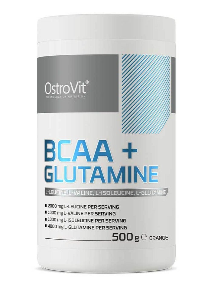OstroVit BCAA+ Glutamine 500g Orange Flavor 50 Serving