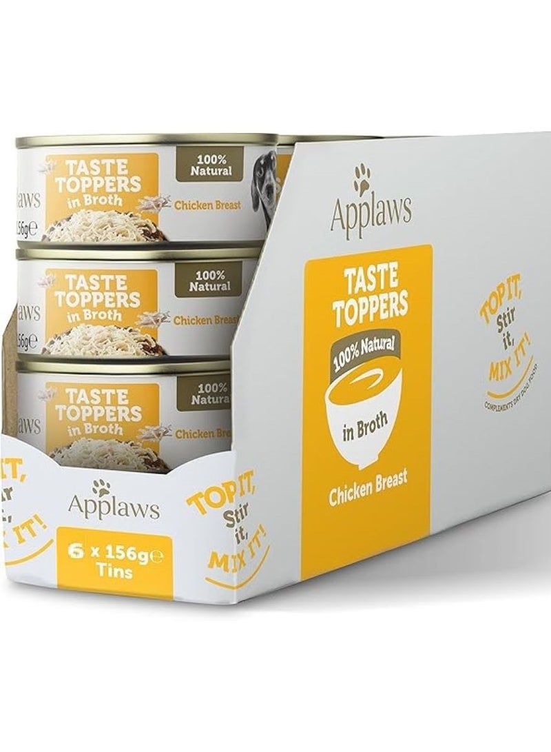 Applaws Tasty Toppers Wet Dog Food with Chicken & Beef in Gravy 6X156g