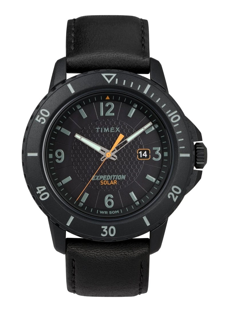 Timex Resin Multi-Function Men's Watch With Black Leather Band TW4B14700