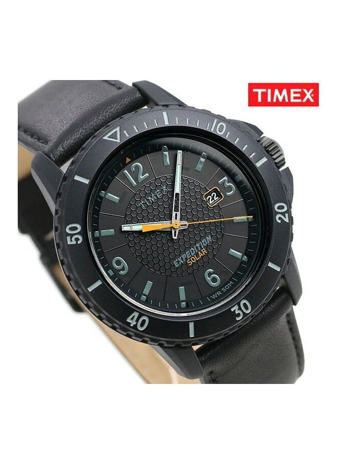 Timex Resin Multi-Function Men's Watch With Black Leather Band TW4B14700