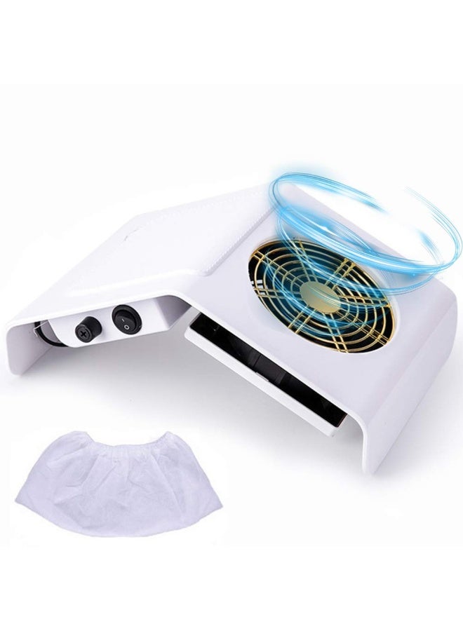 Nails Vacuum Nail Collector Dust Machine 40W Nail Dust Collector Fan Nail Cleaner for Manicure Acrylic Gel Nails - Nail Vacuum Cleaner Powerful Dust Extractor Nails Art Salon Collector for Salon Home