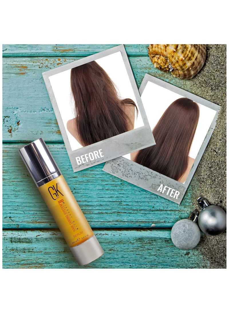 GK HAIR Global Keratin Argan Oil Hair Serum for Women and Men Regular use Hair Serum for Curly and Damaged Hair 100ML