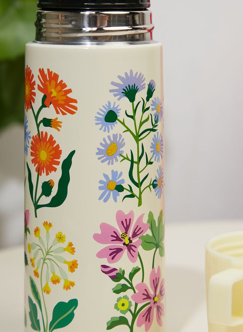 Wild Flowers Flask And Cup