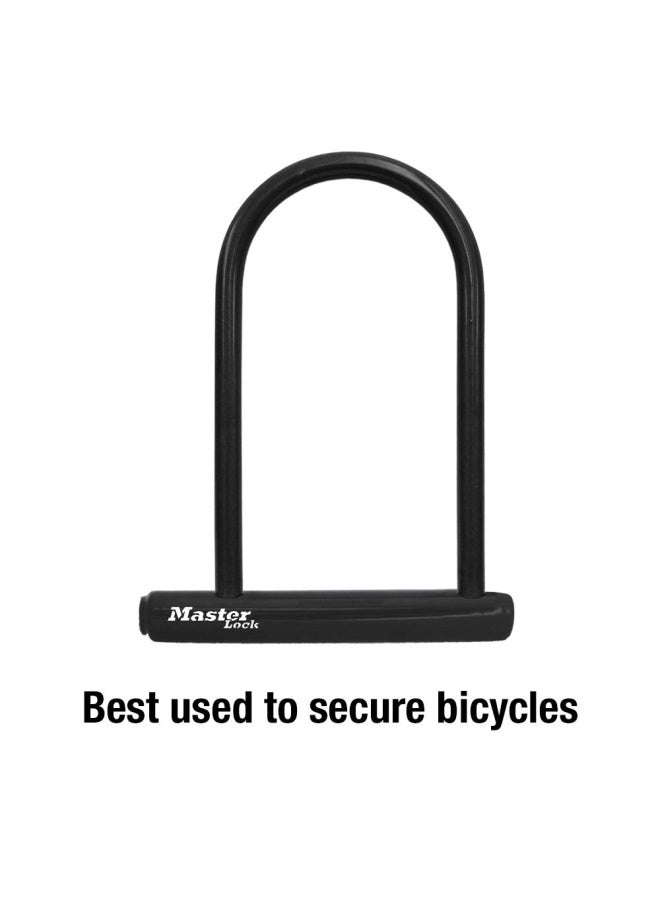 Master Lock 8170D U Lock Bike Lock With Key  1 Pack  6 1 8 In. Wide  Black  6-1 8 Inch U-Lock