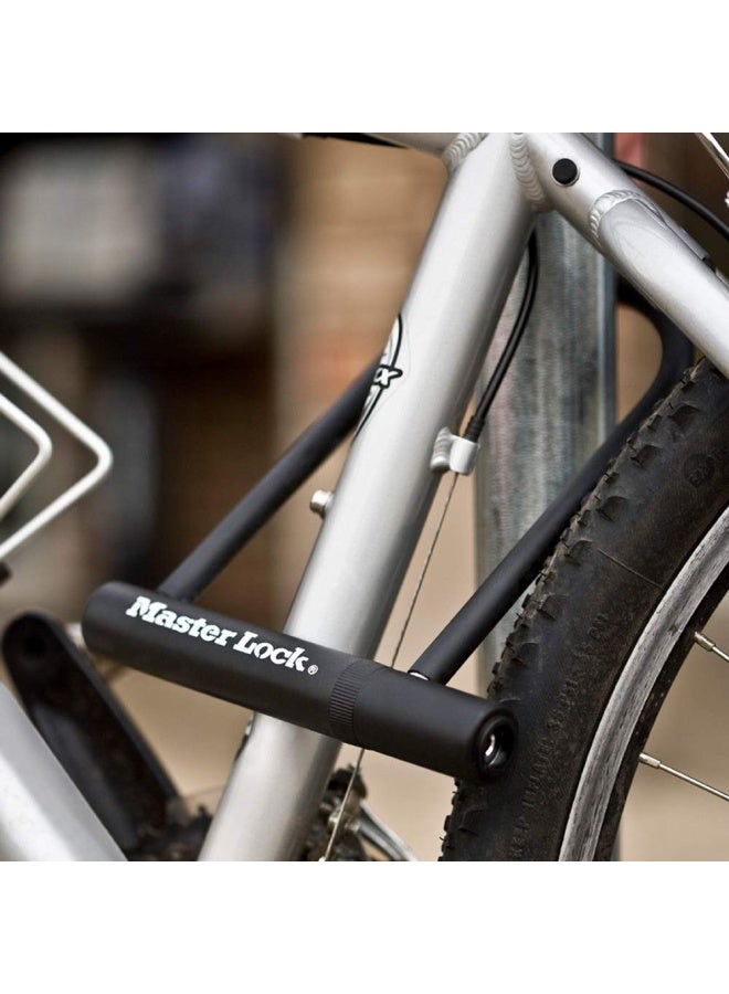 Master Lock 8170D U Lock Bike Lock With Key  1 Pack  6 1 8 In. Wide  Black  6-1 8 Inch U-Lock