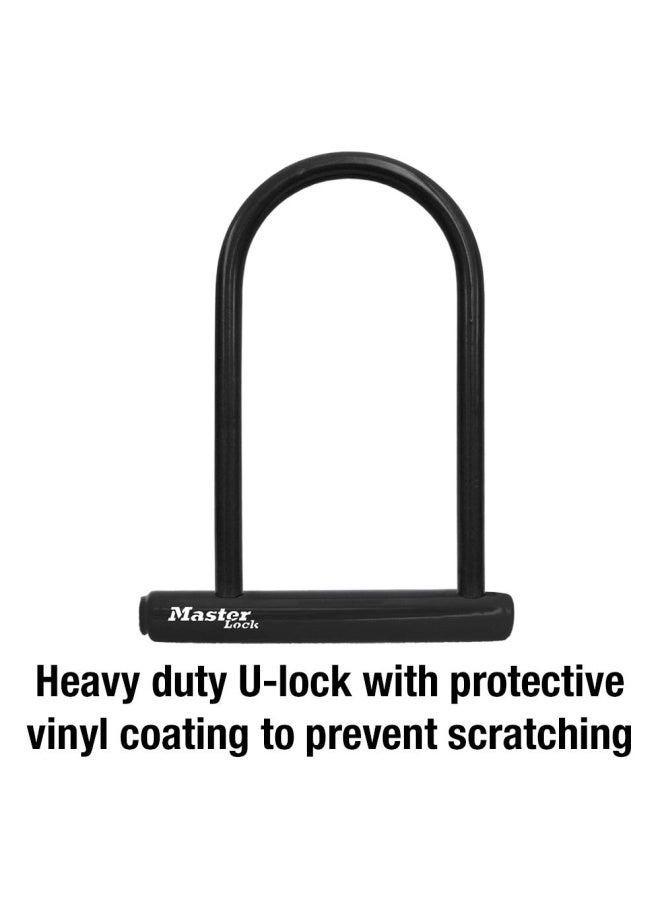 Master Lock 8170D U Lock Bike Lock With Key  1 Pack  6 1 8 In. Wide  Black  6-1 8 Inch U-Lock
