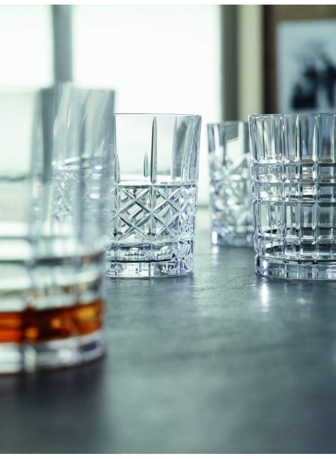 Nachtmann Highland Dof Glasses Of Machine Pressed Crystals  Classic Modern Design  Dishwasher Safe  High Breakage Resistance  Set Of 4  Clear  345 Ml