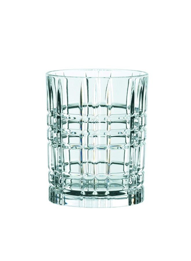 Nachtmann Highland Dof Glasses Of Machine Pressed Crystals  Classic Modern Design  Dishwasher Safe  High Breakage Resistance  Set Of 4  Clear  345 Ml